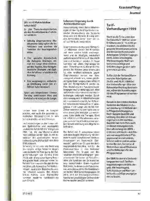 Vorschauseite 4: Bessere Antibiotikatherapie für Mukoviszidose-Patienten