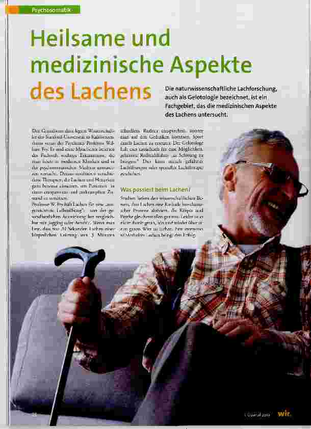 Vorschauseite 1: Heilsame und medizinische Aspekte des Lachens
