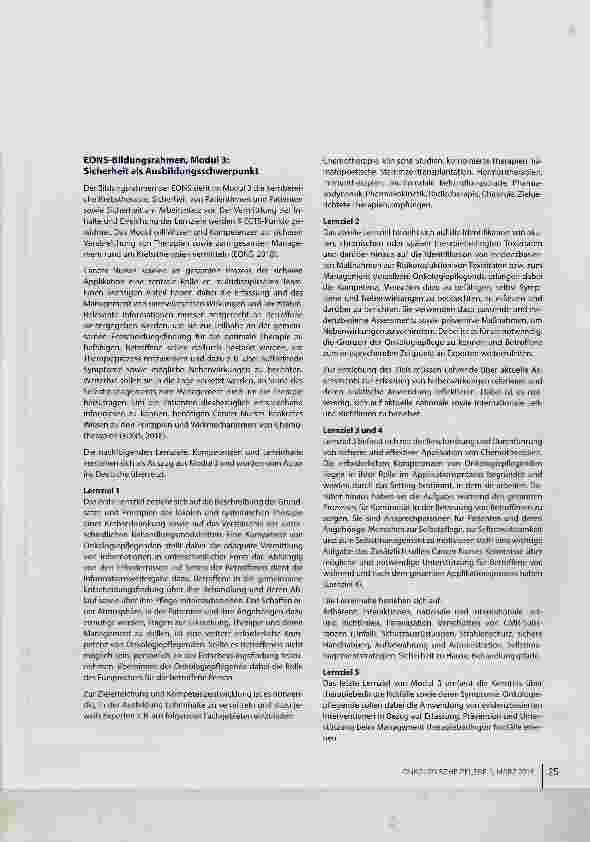 Vorschauseite 4: Sicherheit von Patienten und Mitarbeitern im Kontext der Onkologie