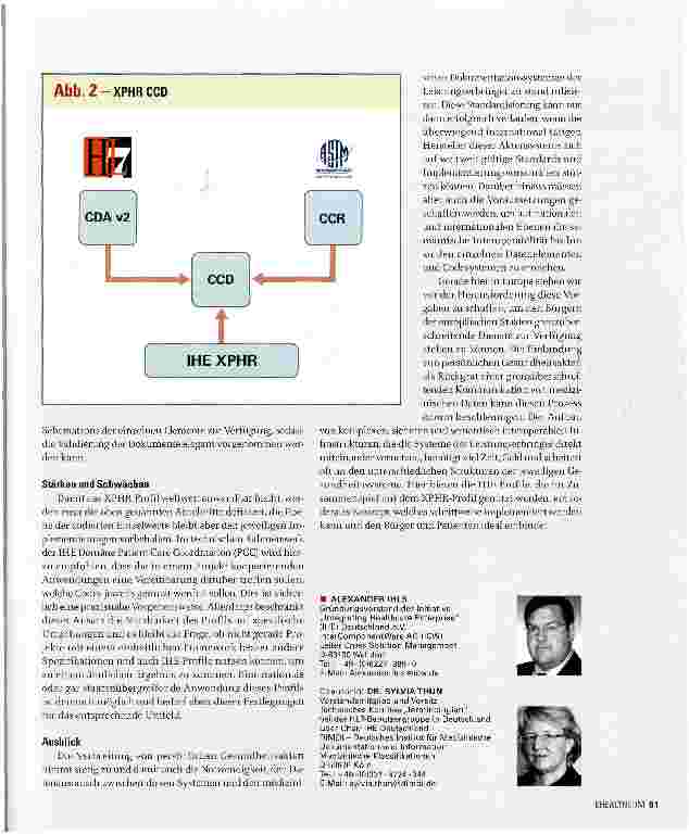 Vorschauseite 3: Elektronische Gesundheitsakten - neues IHE-Profil für den strukturierten Datenaustausch