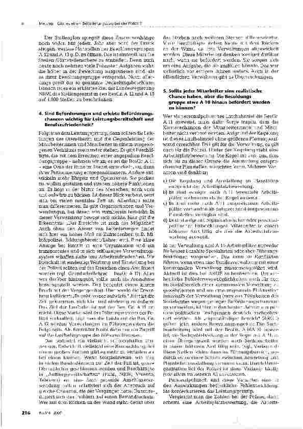Vorschauseite 6: Gibt es einen Beförderungsstau bei der Polizei? DAS DILEMMA EINER NACHHALTIGEN PERSONALPLANUNG IN DER ÖFFENTLICHEN VERWALTUNG