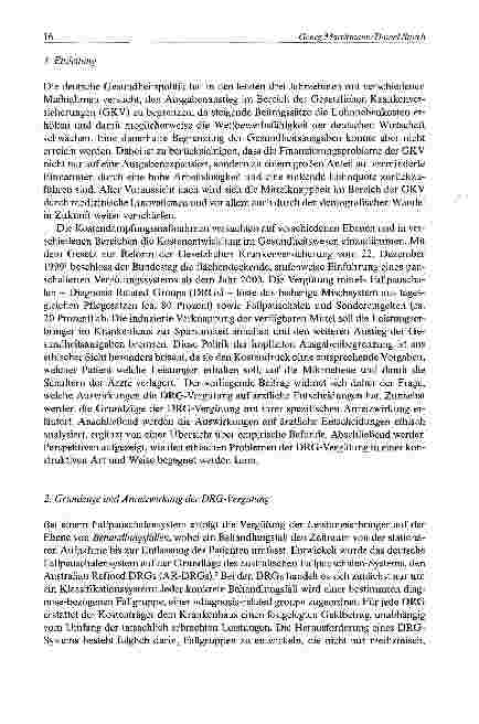 Vorschauseite 2: Auswirkungen der DRG-Vergütung auf ärztliche Entscheidungen: Eine ethische Analyse