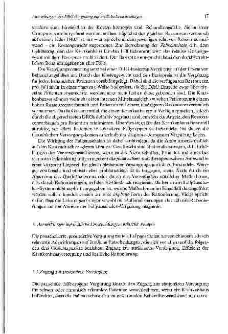 Vorschauseite 3: Auswirkungen der DRG-Vergütung auf ärztliche Entscheidungen: Eine ethische Analyse