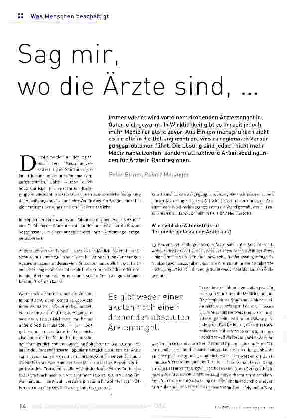 Vorschauseite 1: Sag mir, wo die Arzte sind, ...