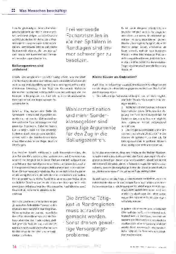 Vorschauseite 3: Sag mir, wo die Arzte sind, ...