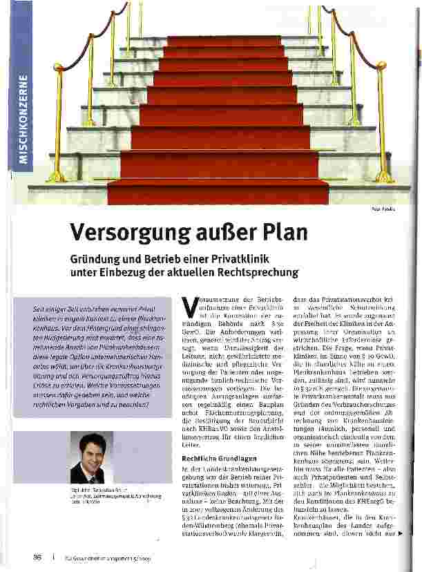 Vorschauseite 1: Versorgung außer Plan