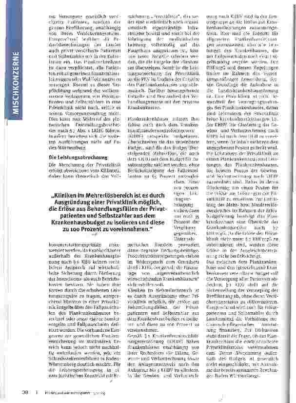 Vorschauseite 2: Versorgung außer Plan