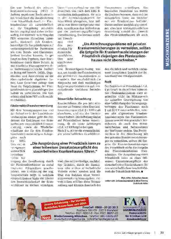 Vorschauseite 3: Versorgung außer Plan