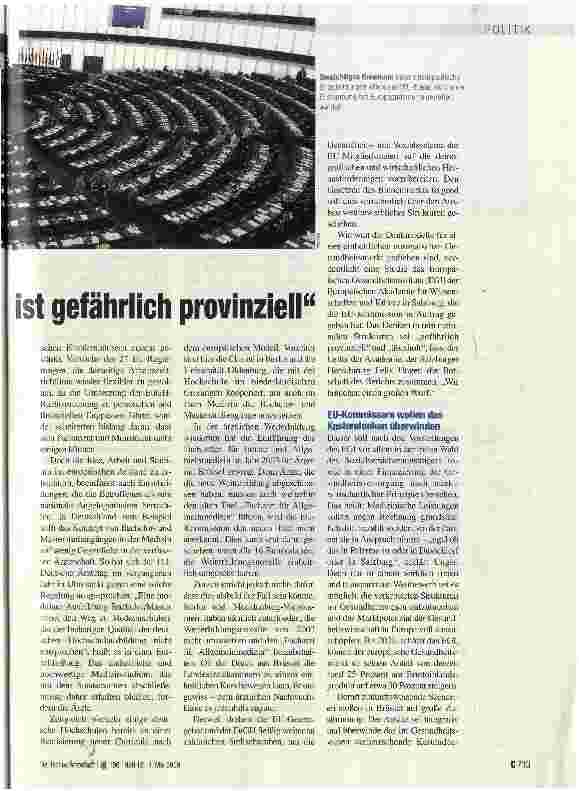 Vorschauseite 2: Rein nationales Denken ist gefährlich provinziell