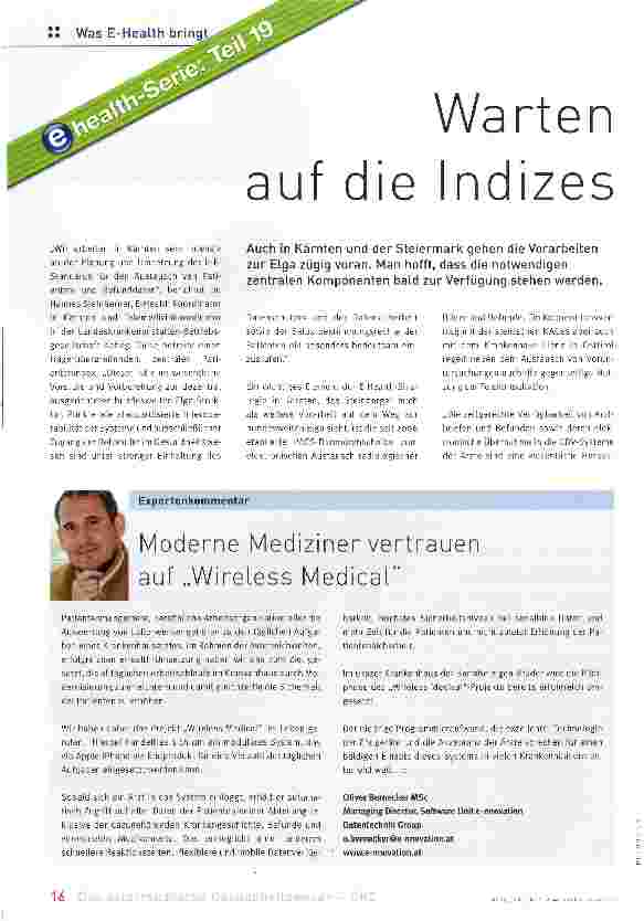 Vorschauseite 1: Warten auf die Indizes