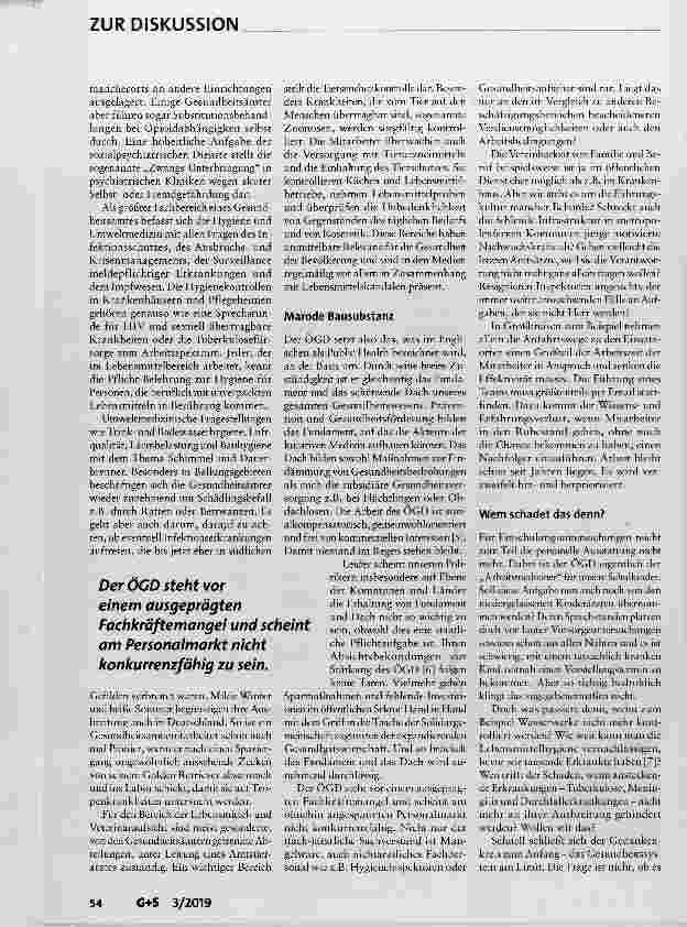Vorschauseite 3: Der Öffentliche Gesundheitsdienst am Limit Sparen am ÖGD schadet dem gesamten Gesundheitssystem