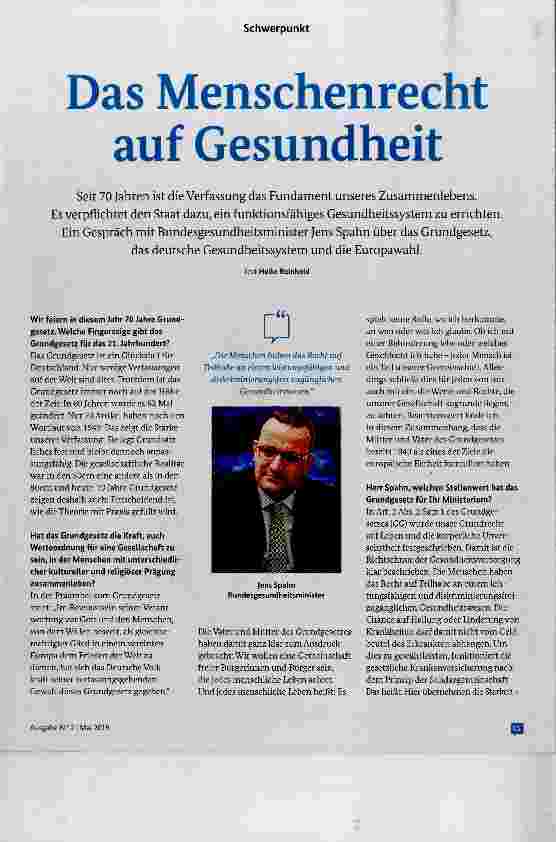 Vorschauseite 1: Das Menschenrecht auf Gesundheit