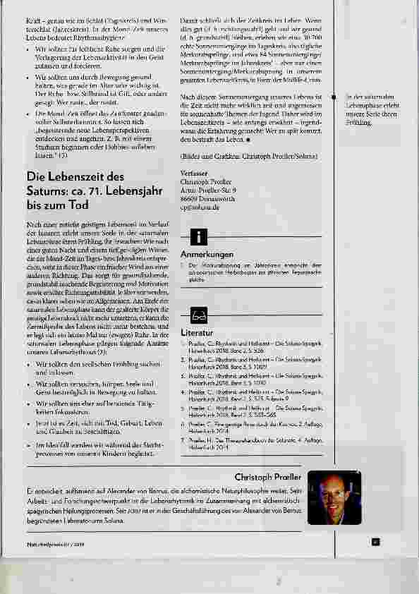 Vorschauseite 4: Rhythmik und Heilkunst: Der Lebenszeitkreis