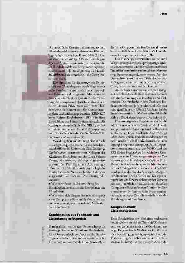 Vorschauseite 2: WIE PSYCHOLOGIE DAS HYGIENEVERHALTEN VERBESSERN KANN