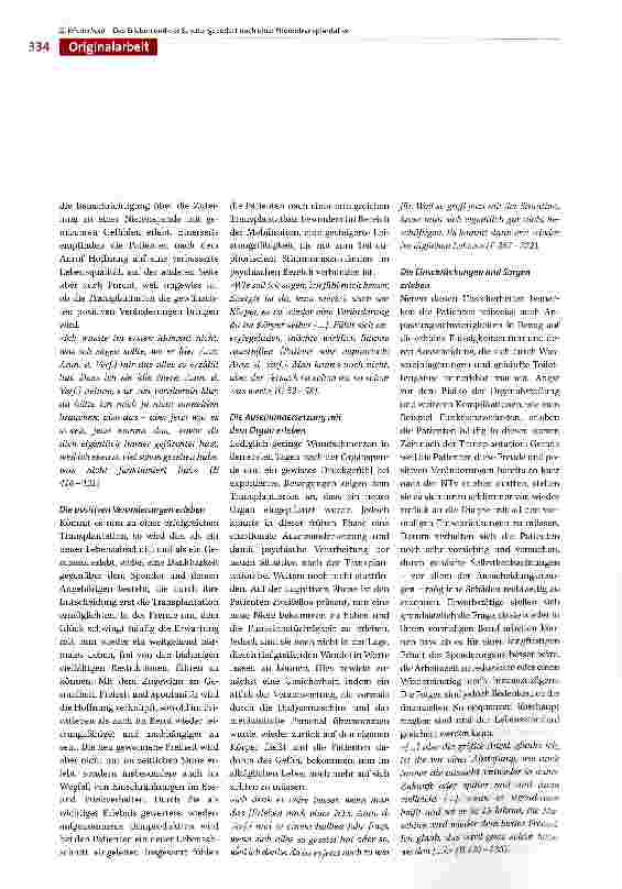 Vorschauseite 6: «Was kann ich noch tun, was darf ich noch tun?» -Das ambivalente Erleben und der Schulungsbedarf von Patienten in der Frühphase nach einer Nierentransplantation