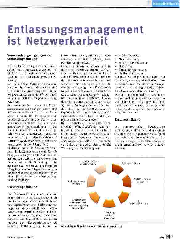 Vorschauseite 1: Entlassungsmanagement ist Netzwerkarbeit