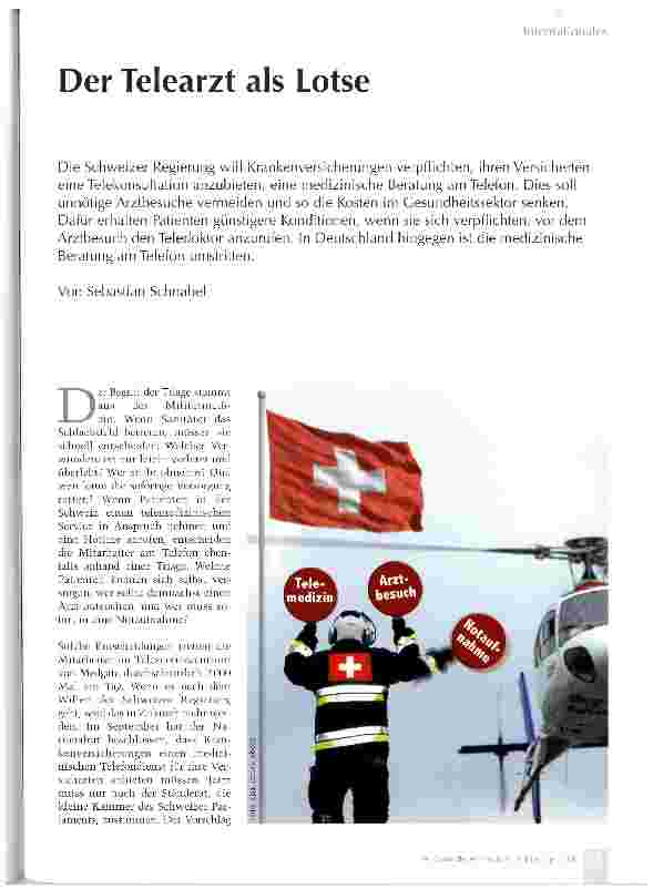Vorschauseite 1: Der Telearzt als Lotse