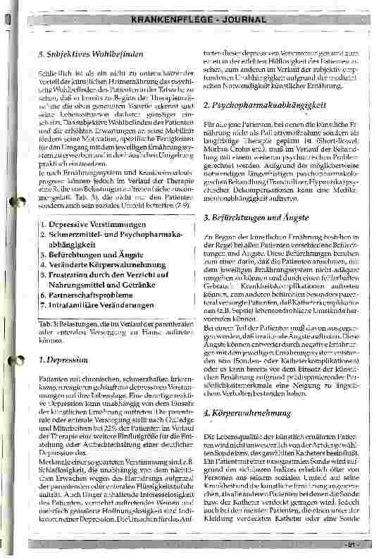 Vorschauseite 3: Auswirkungen der ambulanten Ernährungstherapie auf die Lebenssituation des Patienten: Ein Überblick