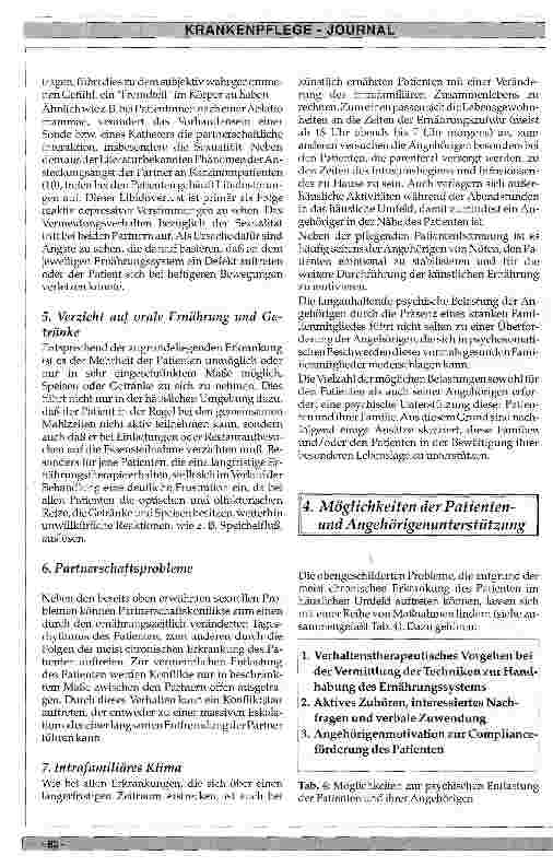 Vorschauseite 4: Auswirkungen der ambulanten Ernährungstherapie auf die Lebenssituation des Patienten: Ein Überblick