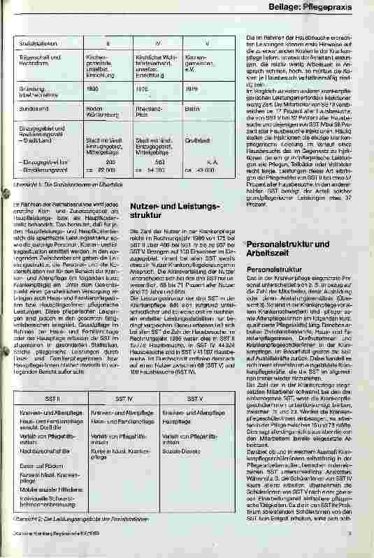 Vorschauseite 2: Kosten der ambulanten Krankenund Altenpflege in ausgewählten Sozialstationen // Erste Ergebnisse eines Forschungsprojekt