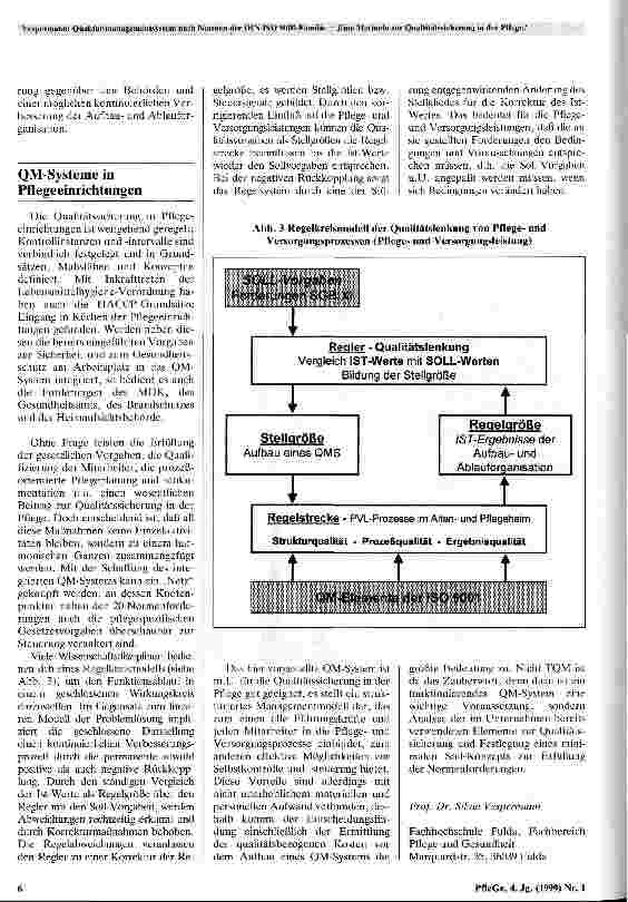Vorschauseite 6: Qualitätsmanagement nach Normen der DIN ISO 9000-Familie - Eine Methode zur Qualitätssicherung in der Pflege?