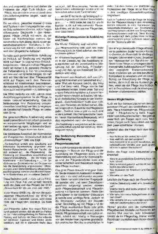 Vorschauseite 2: Krankenpflege in den 90er Jahren Ist der Erhalt der Qualität in der Krankenpflege noch möglich?