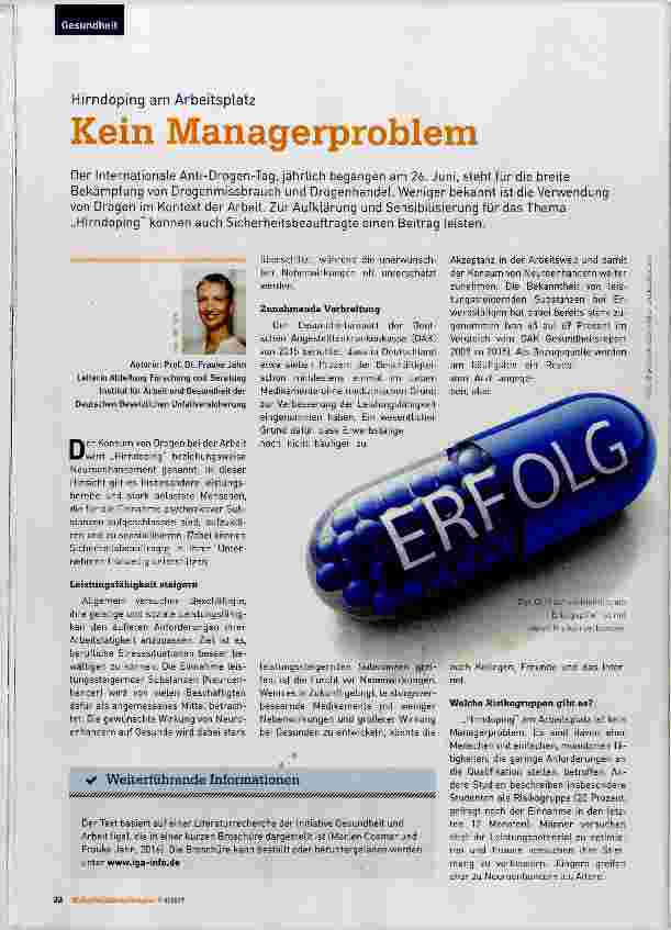 Vorschauseite 1: Kein Managerproblem