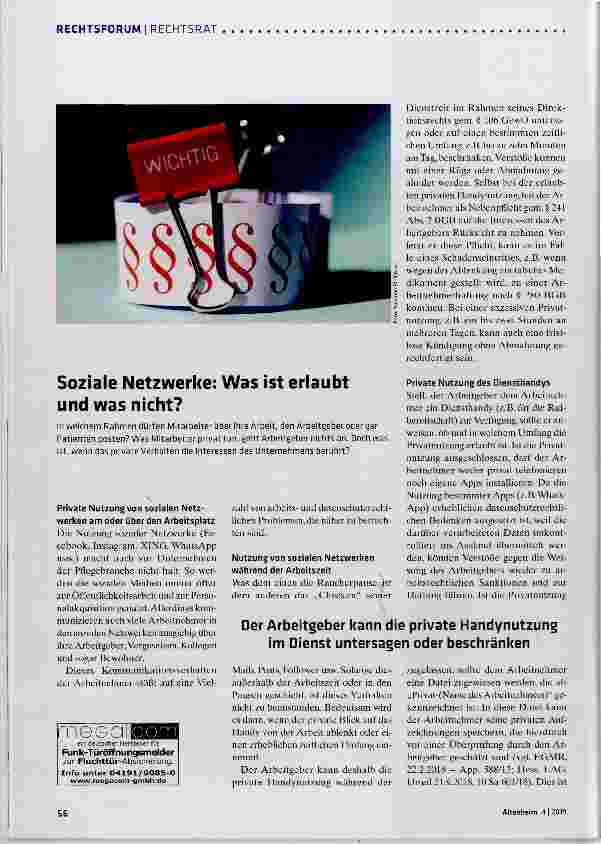 Vorschauseite 1: Soziale Netzwerke: Was ist erlaubt und was nicht?