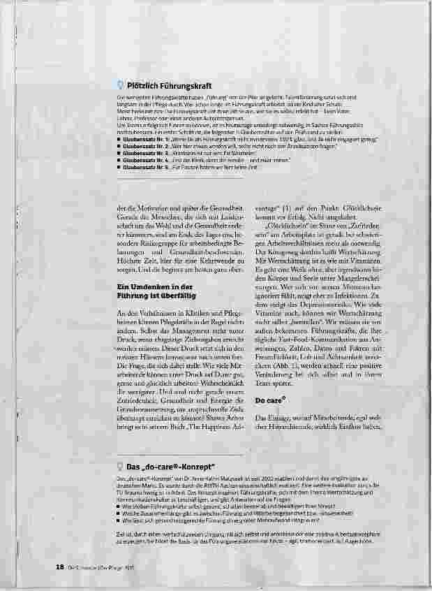 Vorschauseite 2: DER KONIGSWEG HEISST WERTSCHÄTZUNG