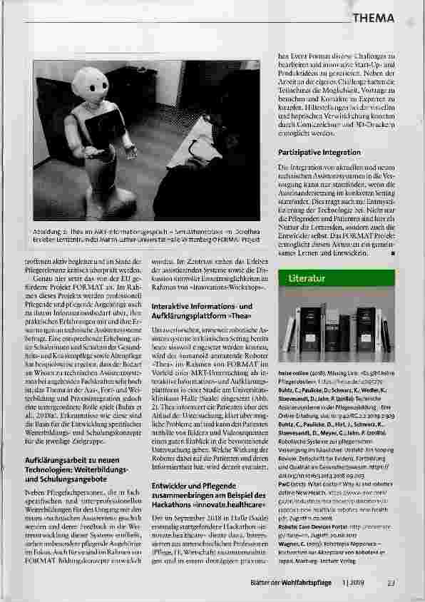 Vorschauseite 3: Partizipative Integration von technischen Innovationen in der Versorgung