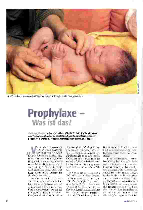 Vorschauseite 1: Prophylaxe, was ist das?