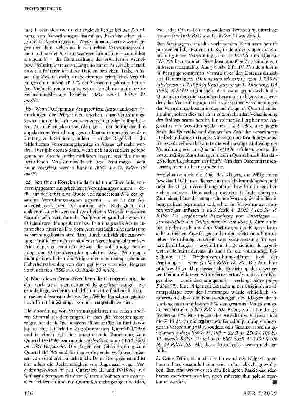 Vorschauseite 4: Wirtschaftlichkeitsprüfung - Regress wegen der Verordnung physikalisch-therapeutischer Leistungen