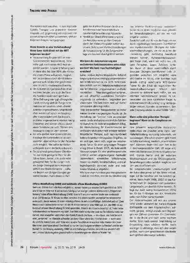 Vorschauseite 3: Funktion und Form - MFT und KFO