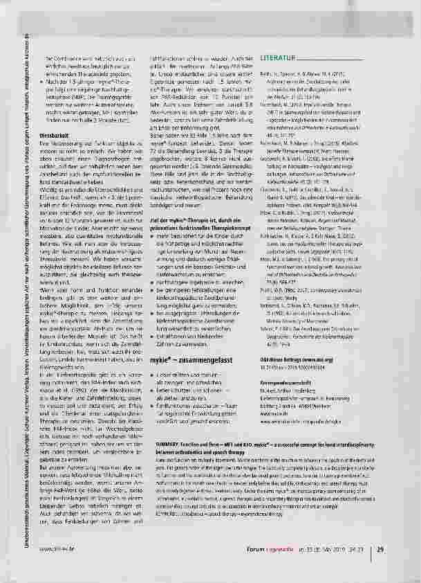 Vorschauseite 6: Funktion und Form - MFT und KFO