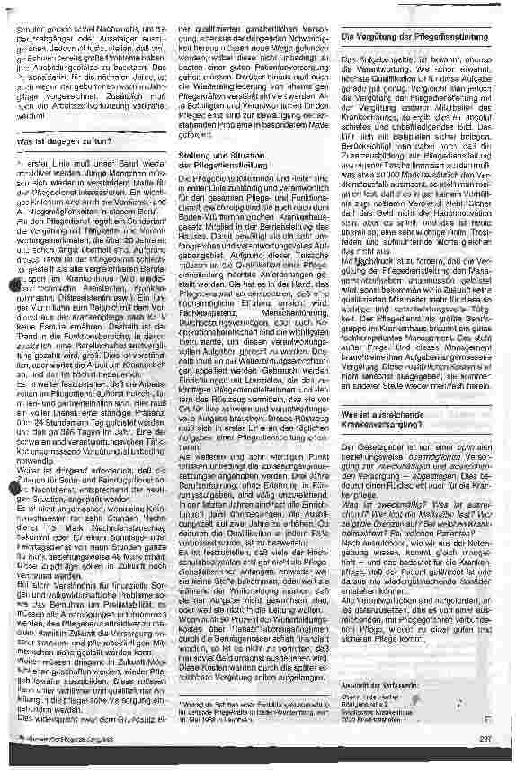 Vorschauseite 2: Wirtschaftliche und sparsame Betriebsführung Zweckmäßige und ausreichende Krankenversorgung - ein Konfliktfeld für den Pflegedienst