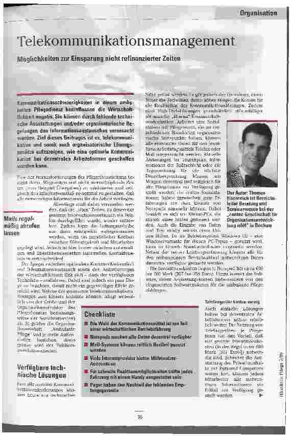 Vorschauseite 1: Telekommunikationsmanagement Möglichkeiten zur Einsparung nicht refinanzierter Zeiten