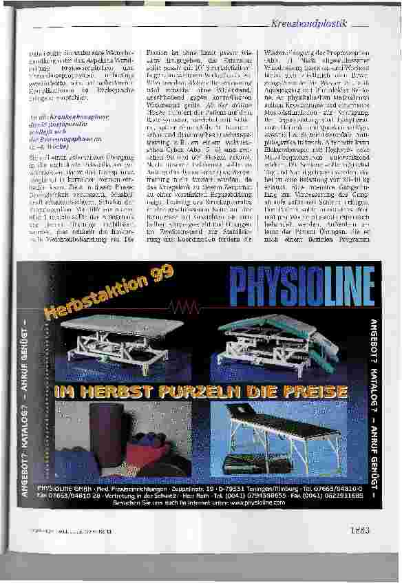 Vorschauseite 5: Rheinfelder Rehabilitation nach vorderer Kreuzbandplastik in Plantaris-bzw. Semitendinosussehnentechnikund Endobuttonfixation