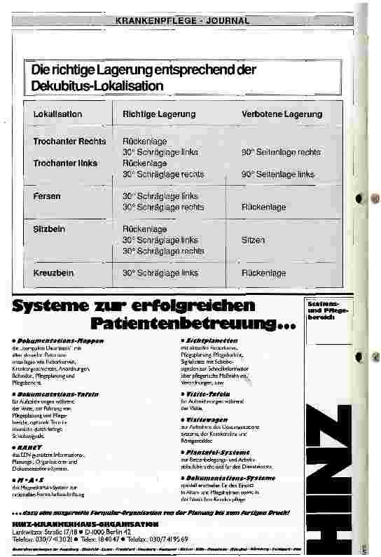 Vorschauseite 5: Dekubitusprophylaxe und Dekubitusbehandlung