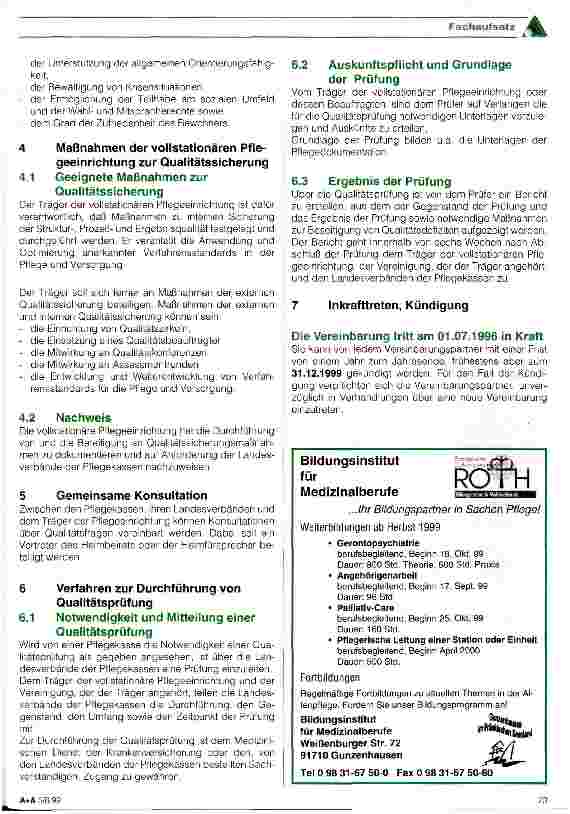 Vorschauseite 6: Díe Pflegeversicherung
