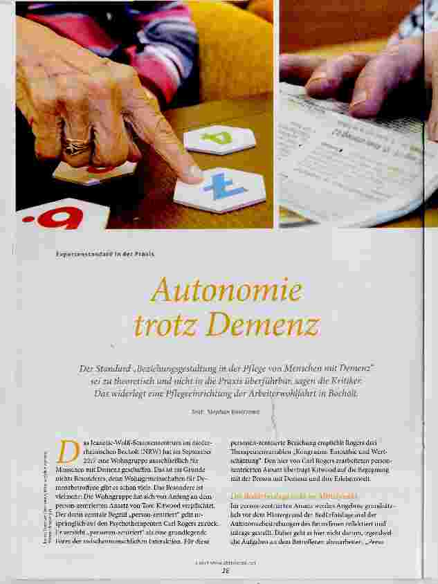 Vorschauseite 1: Autonomie trotz Demenz