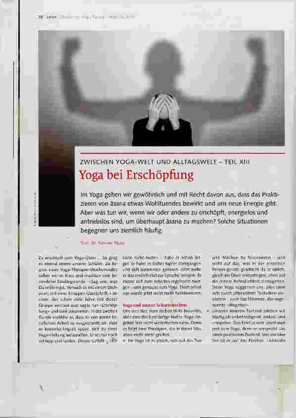 Vorschauseite 1: Yoga bei Erschöpfung