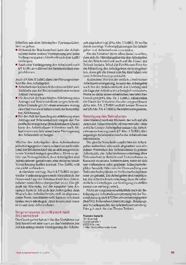 Vorschauseite 5: Richtiger Umgang mit Wünschen der Mitarbeiter nach Teilzeit