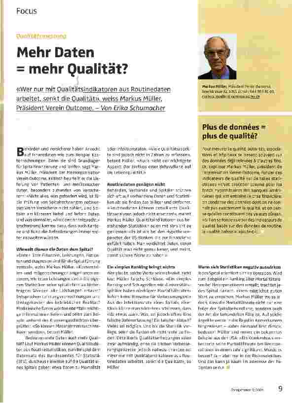 Vorschauseite 1: Mehr Daten = mehr Qualität?