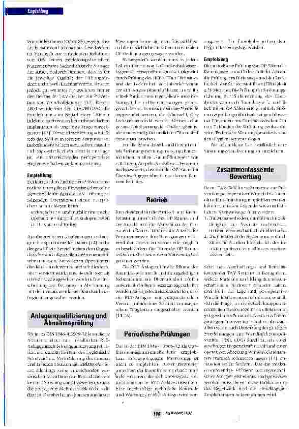 Vorschauseite 3: Empfehlungen des Netzwerk Zukunft Hygiene (NZH) zu Planung, Betrieb und Abnahme von raumlufttechnischen Anlagen im OP