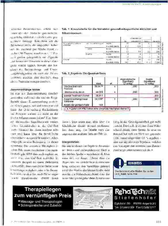 Vorschauseite 2: Umgang mit Statistikprogrammen