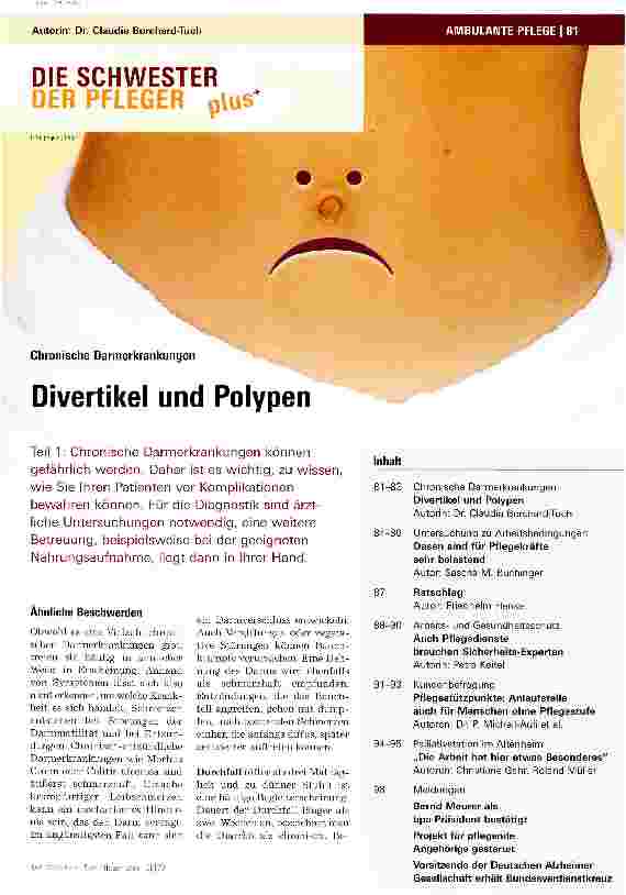 Vorschauseite 1: Divertikel und Polypen