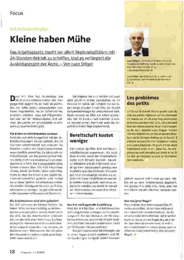 Vorschauseite 1: Kleine haben Mühe