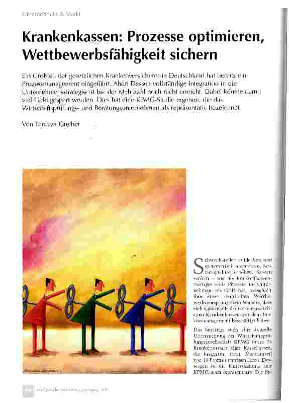 Vorschauseite 1: Krankenkassen: Prozesse optimieren, Wettbewerbsfähigkeit sichern