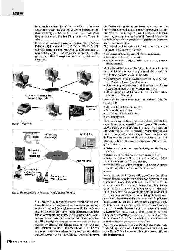 Vorschauseite 2: Medizinische Netzwerke und vernetzte medizinische Systeme - Teil 1