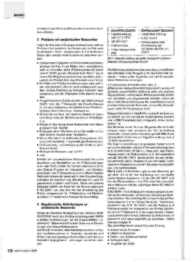 Vorschauseite 4: Medizinische Netzwerke und vernetzte medizinische Systeme - Teil 1